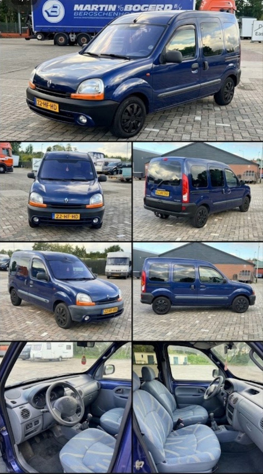 Renault Kangoo 1.4 AUT 2001 Blauw, Auto's, Stof, 74 pk, 4 cilinders, Blauw