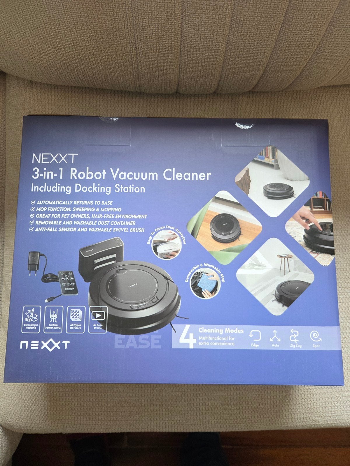 NEXXT 3-in-1 Robot Stofzuiger met Dweilfunctie en Docking, Witgoed en Apparatuur, Stofzuigers, Overige merken, Nieuw, Ophalen of Verzenden