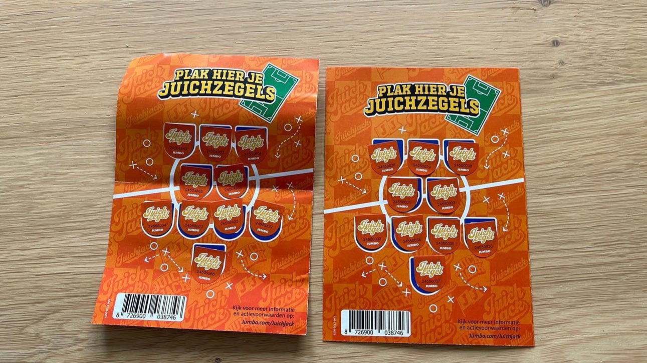 2 volle spaarkaarten voor juichjack jumbo, Jumbo, Ophalen of Verzenden