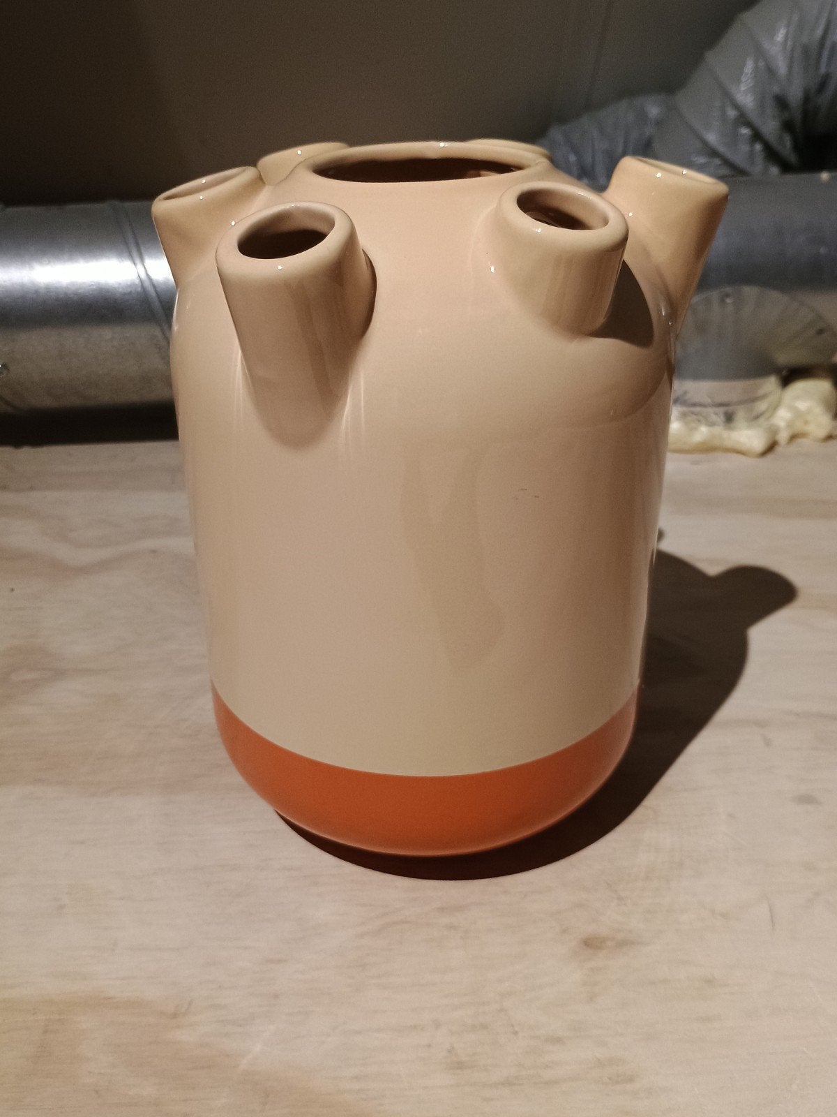 Tulpenvaas nieuw, Ophalen, Nieuw, Beige, Steen/keramiek