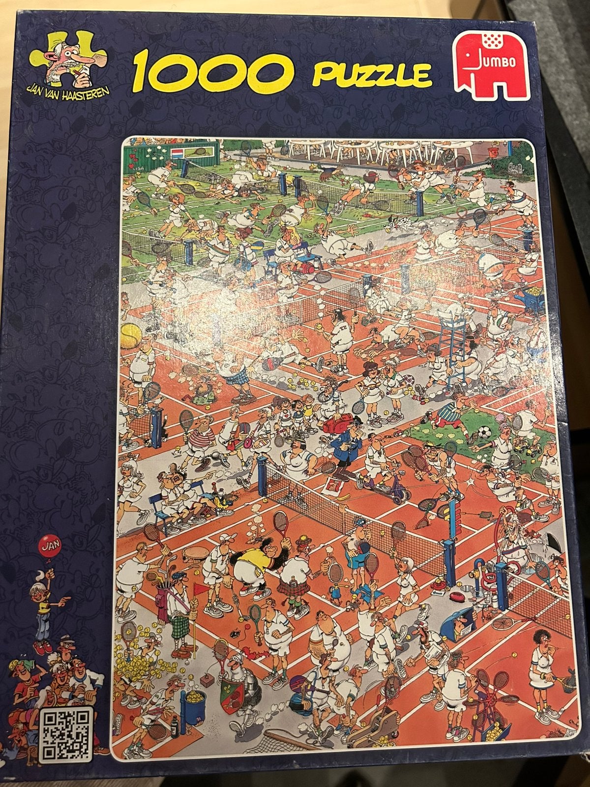 Jan van Haasteren puzzel Tennis, Ophalen, 500 t/m 1500 stukjes, Gebruikt, Legpuzzel