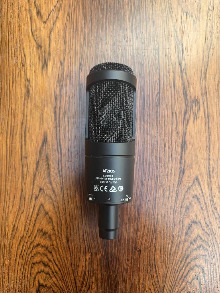 Audio-Technica AT2035 condensatormicrofoon, Muziek en Instrumenten, Microfoons, Ophalen of Verzenden, Zo goed als nieuw, Studiomicrofoon