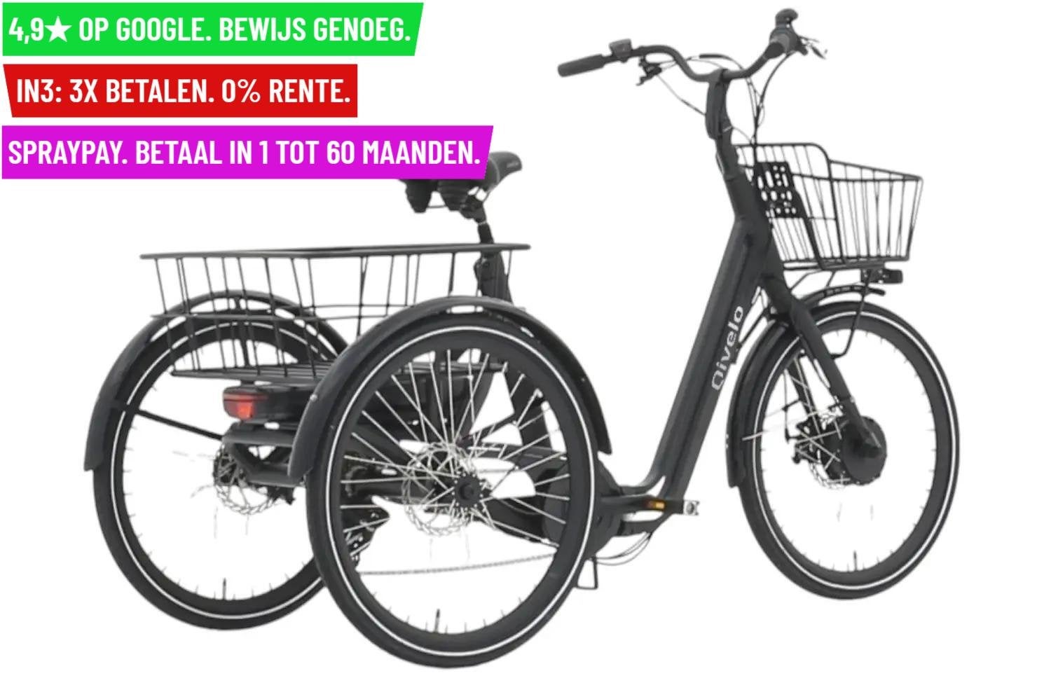 Qivelo Senior Fold vouwbaar - zwart - elektrische driewieler, Overige merken, 9713 Bv Groningen, Nieuw, Qivelo
