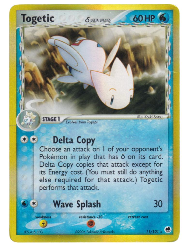 Pokémon - Togetic Holo (English) Dragon Frontiers 11/101 VG, Ophalen of Verzenden, Zo goed als nieuw, Losse kaart, Foil