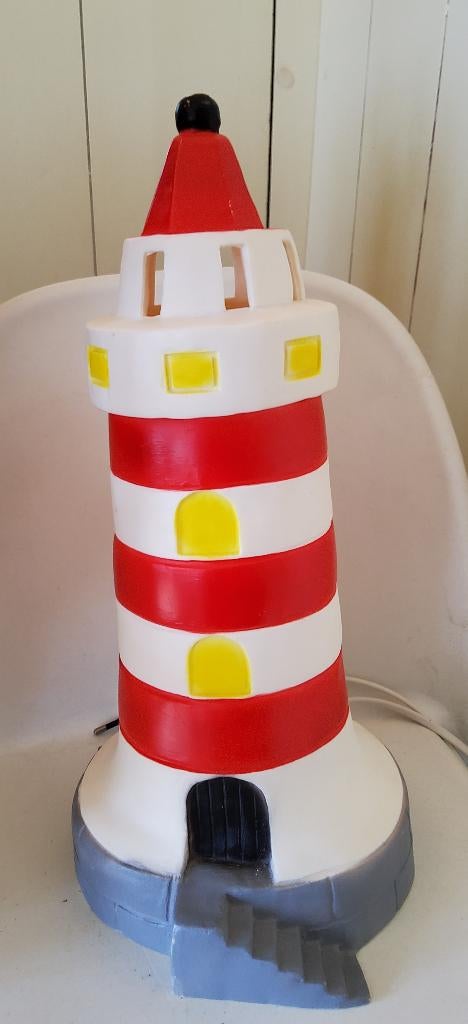 HEICO vuurtoren lamp, Huis en Inrichting, Ophalen of Verzenden, Zo goed als nieuw, Kunststof, Minder dan 50 cm