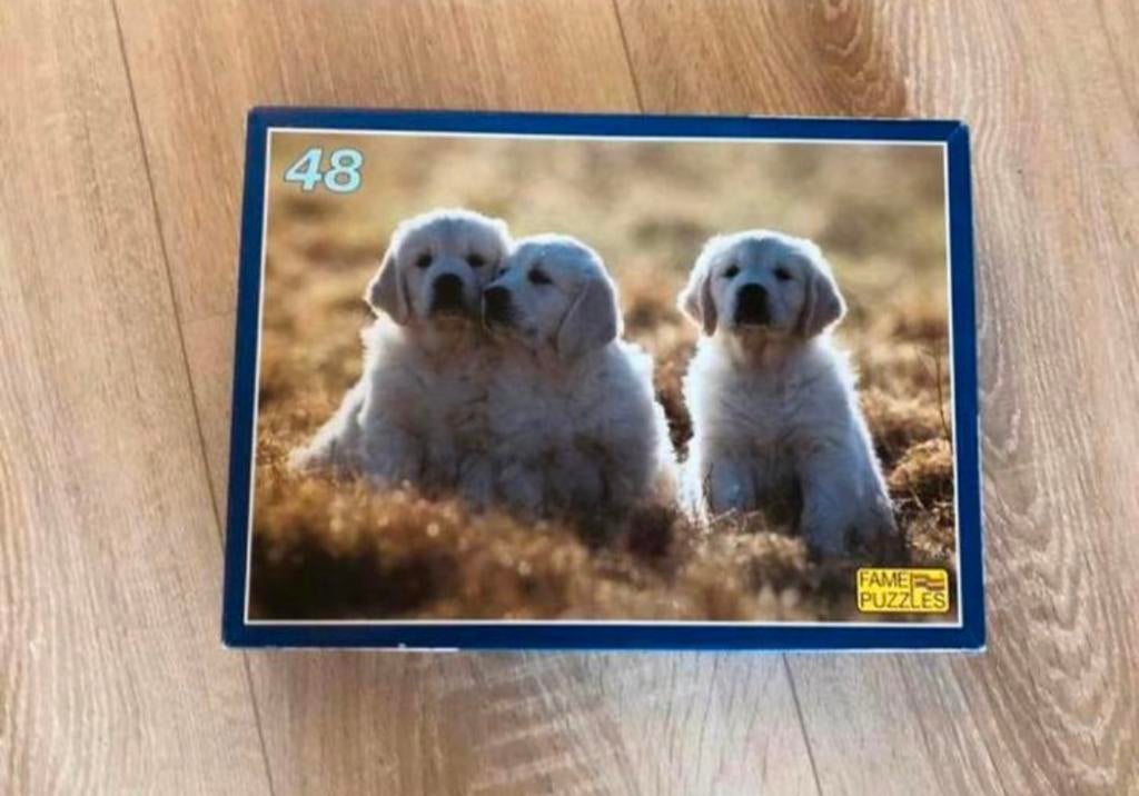 Honden puzzel 48 stukjes, Ophalen of Verzenden, 10 tot 50 stukjes, Zo goed als nieuw, 4 tot 6 jaar