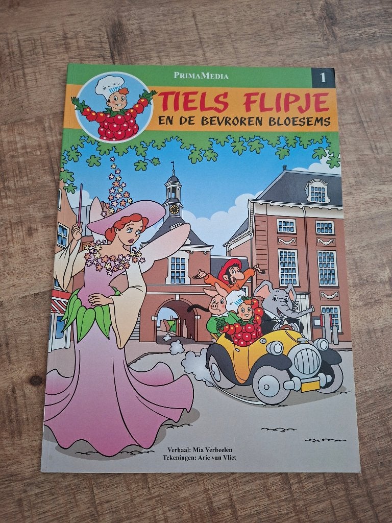 Tiels Flipje 1 - En de Bevroren Bloesems, Boeken, Stripboeken, Eén stripboek, Ophalen of Verzenden, Zo goed als nieuw