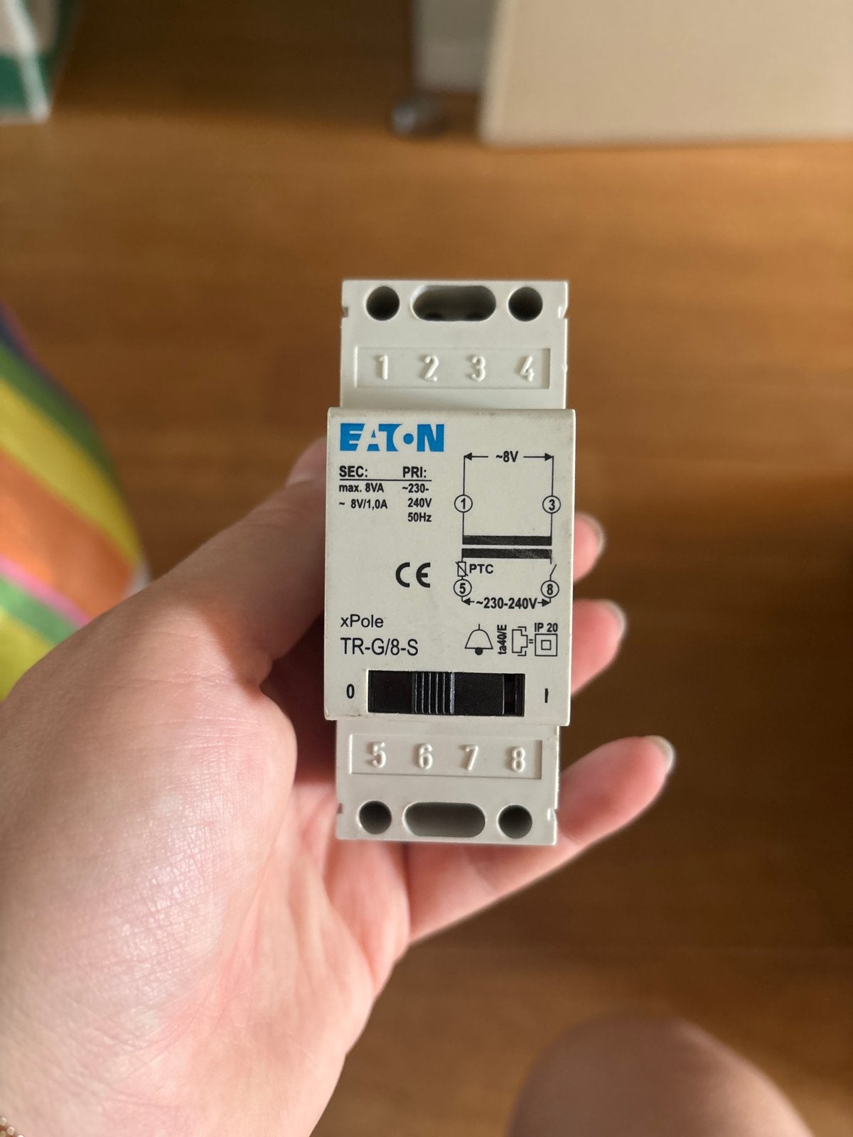 Eaton xPole TR-G/8-S transformator 8V 8VA beltrafo, Ophalen of Verzenden, Zo goed als nieuw, Eaton, Overige typen