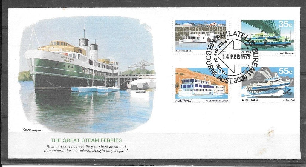 Australie 1979 FDC Schepen, Verzenden, Gestempeld