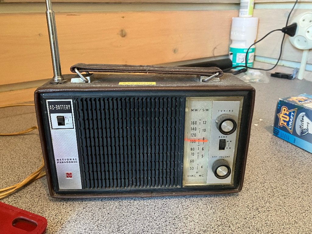 Vintage National Panasonic AC-Battery Radio, Ophalen of Verzenden, Gebruikt