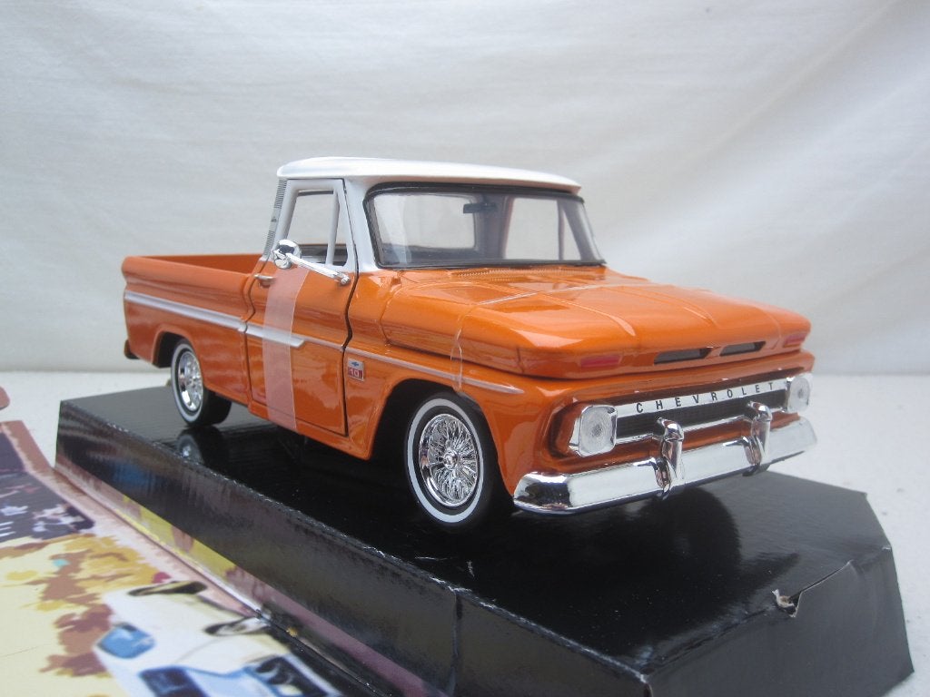 Chevrolet C10 Fleetside Pickup 1966 1:24 Motor Max, Ophalen of Verzenden, Nieuw, Auto, Motormax