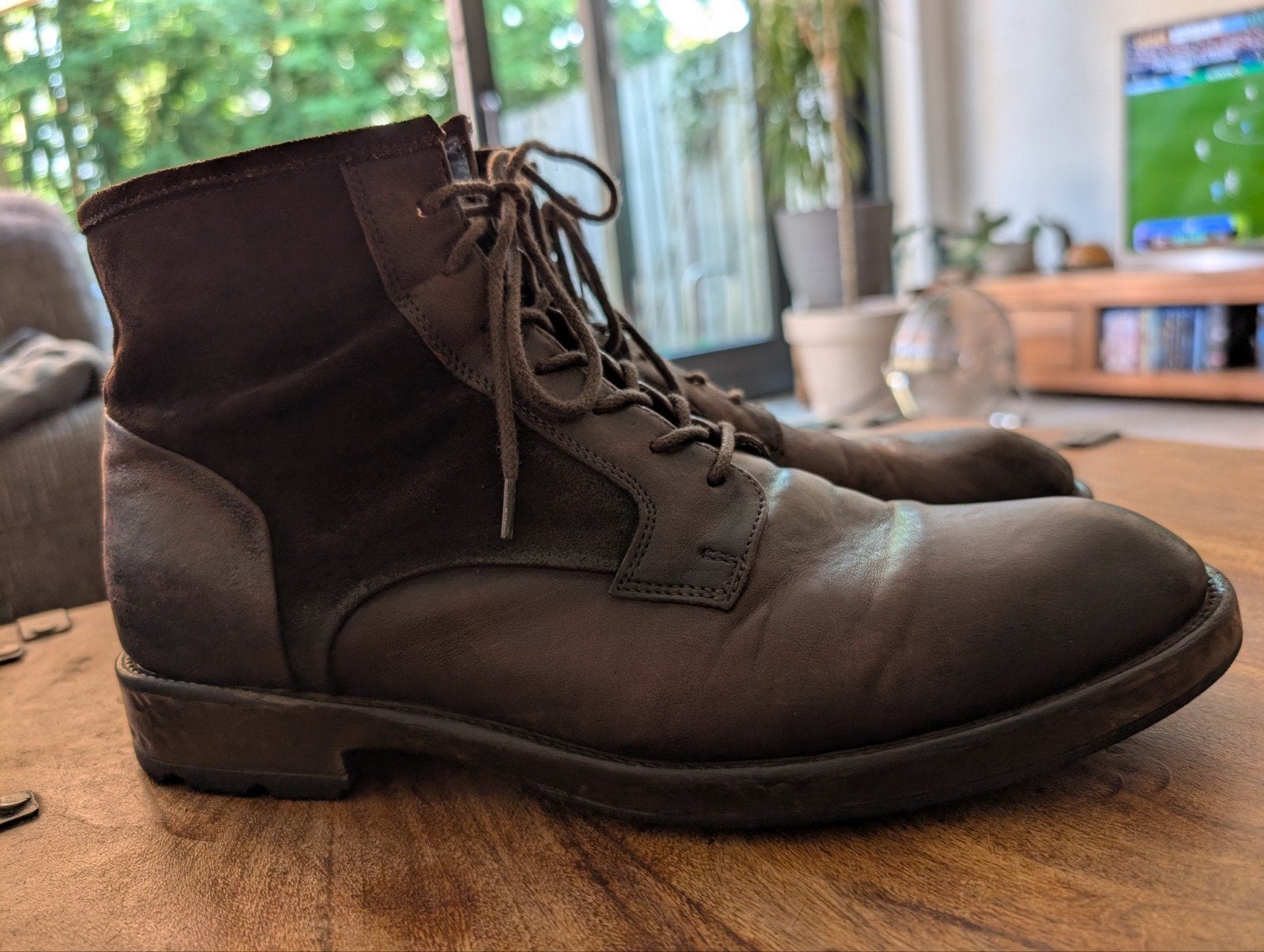 Giorgio lederen schoenen mt. 46, Bruin, Giorgio, Ophalen of Verzenden, Zo goed als nieuw