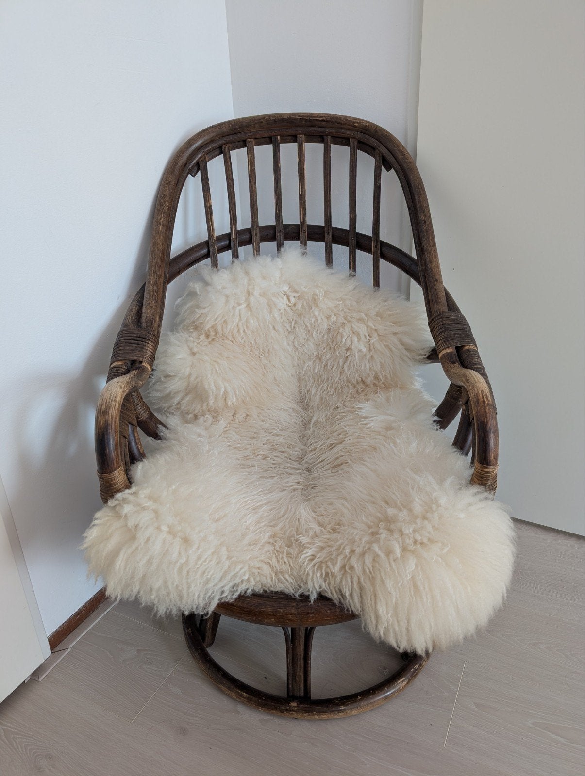 Vintage rotan fauteuil met draaifunctie, Ophalen of Verzenden