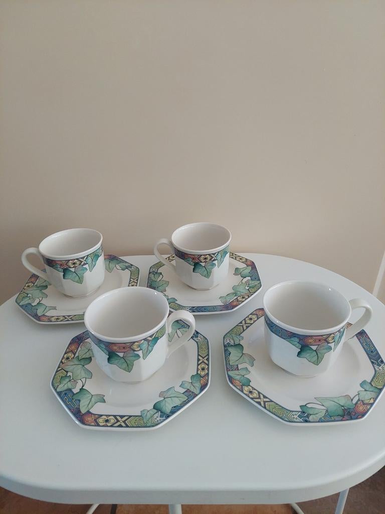 Villeroy&Boch Pasadena 4 kop en schotels, Ophalen of Verzenden, Zo goed als nieuw, Porselein, Kop en/of schotel