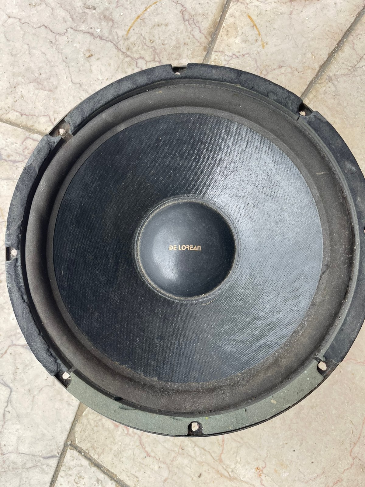 De Lorean dubbelspoel woofer, Overige merken, Gebruikt, Subwoofer, Ophalen of Verzenden
