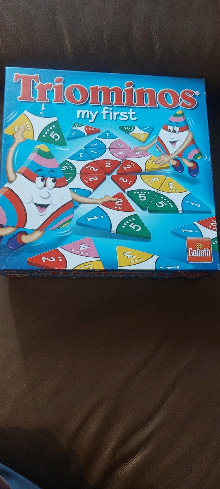 Triominos My First - Educatief Driehoek Dominospel, Drie of vier spelers, Ophalen of Verzenden, Gebruikt, Goliath