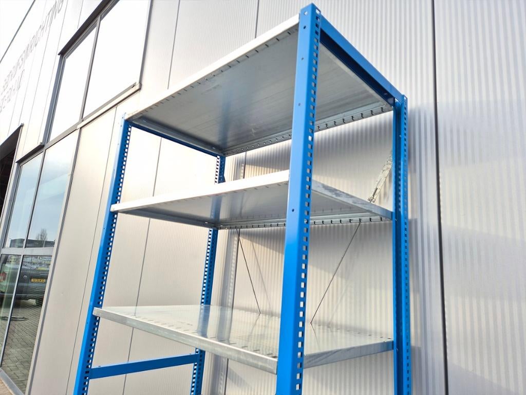Schafer Legbordstelling 60cm diep Gebruikte Stelling 220cm H, Huis en Inrichting, Schafer, Gebruikt, Info@bedrijfsinrichtingnederland.nl