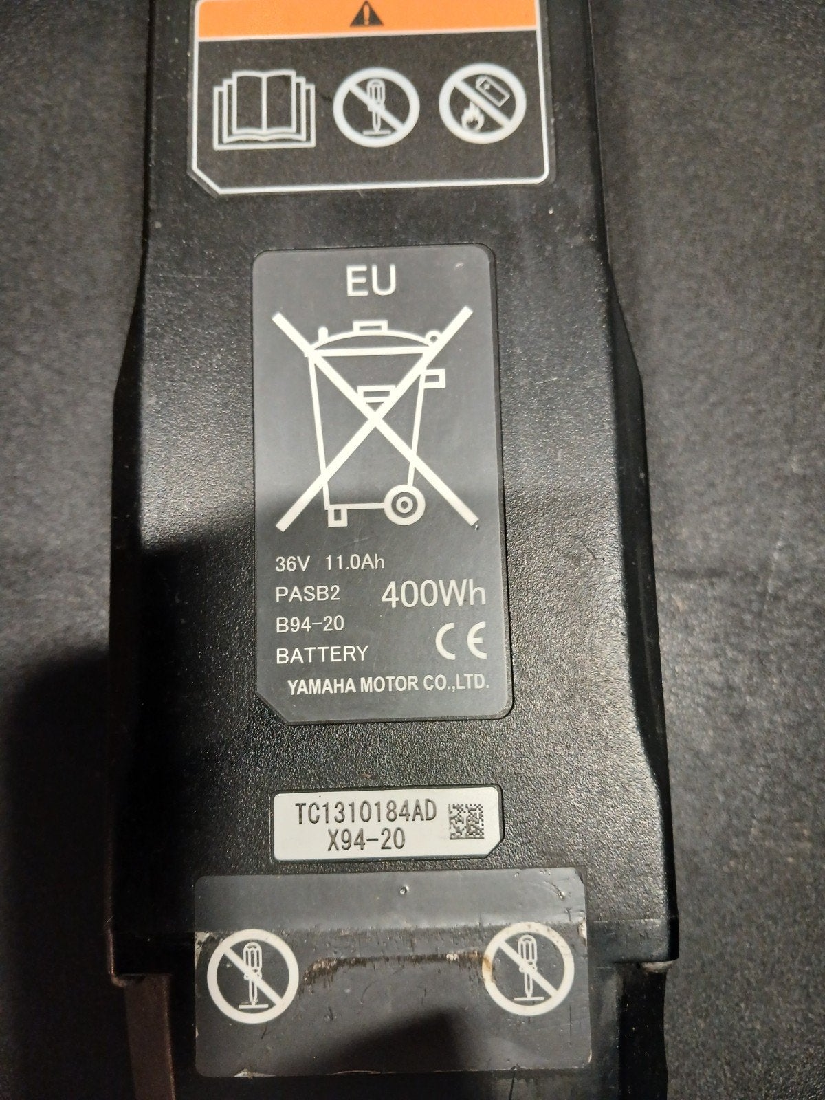 Yamaha E-bike Accu 36V 11.0Ah 400Wh PASB2 B94-20, Ophalen, Gebruikt