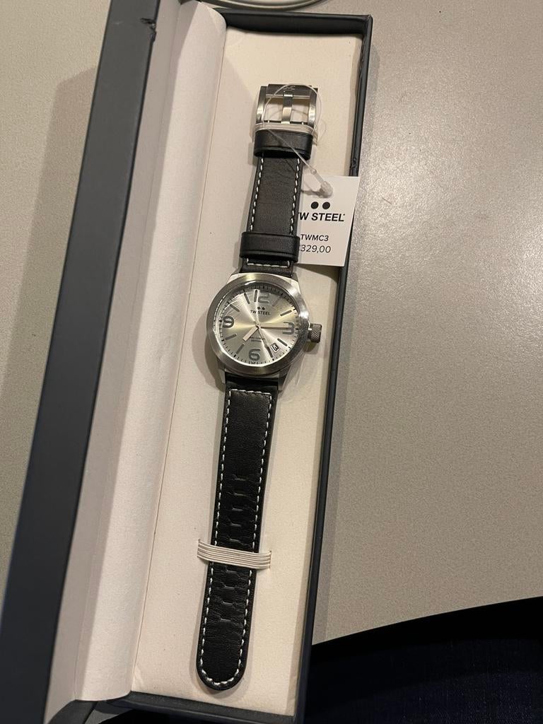 Marc Coblen horloge, Overige merken, Leer, Staal, Polshorloge