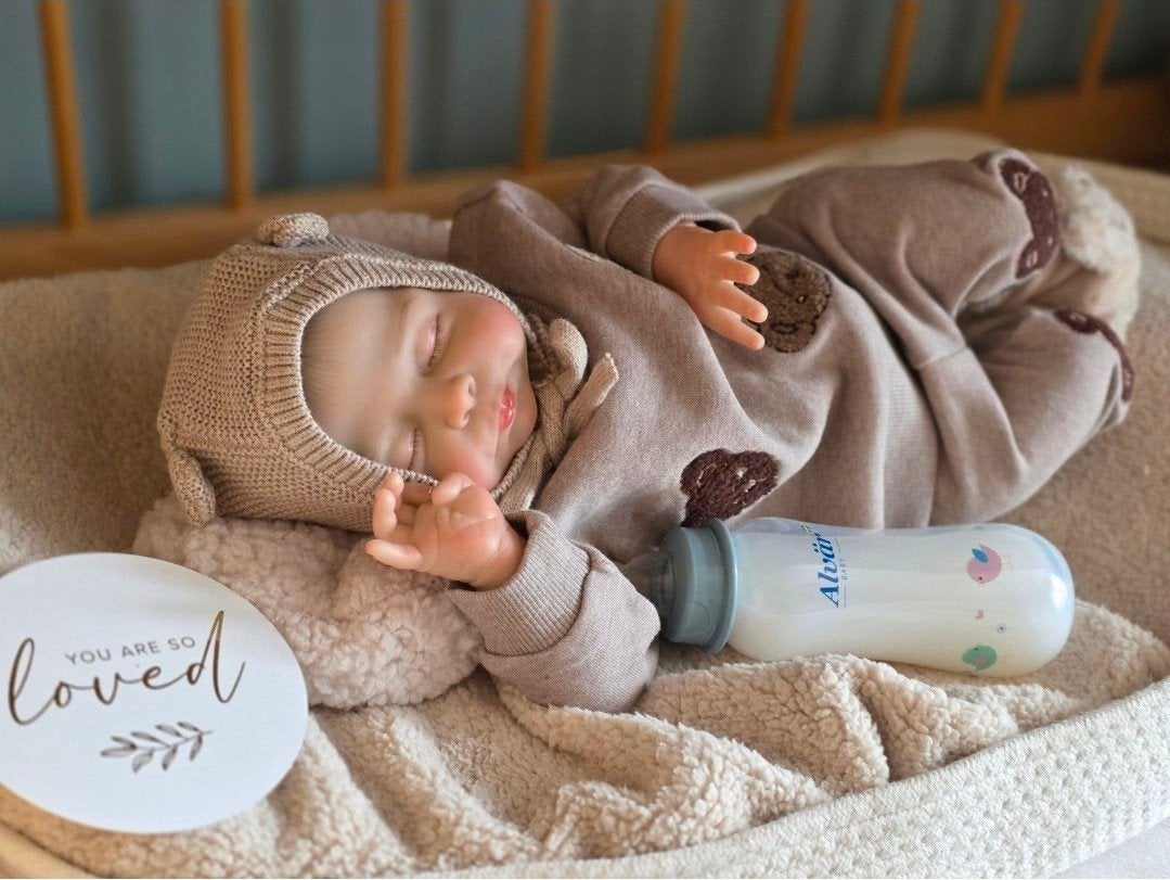 reborn christopher  NU: €75, Ophalen of Verzenden, Zo goed als nieuw, Babypop