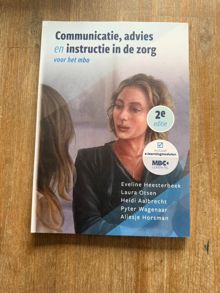 Communicatie, advies en instructie in de zorg MBO, Ophalen of Verzenden, Gamma, Zo goed als nieuw, MBO