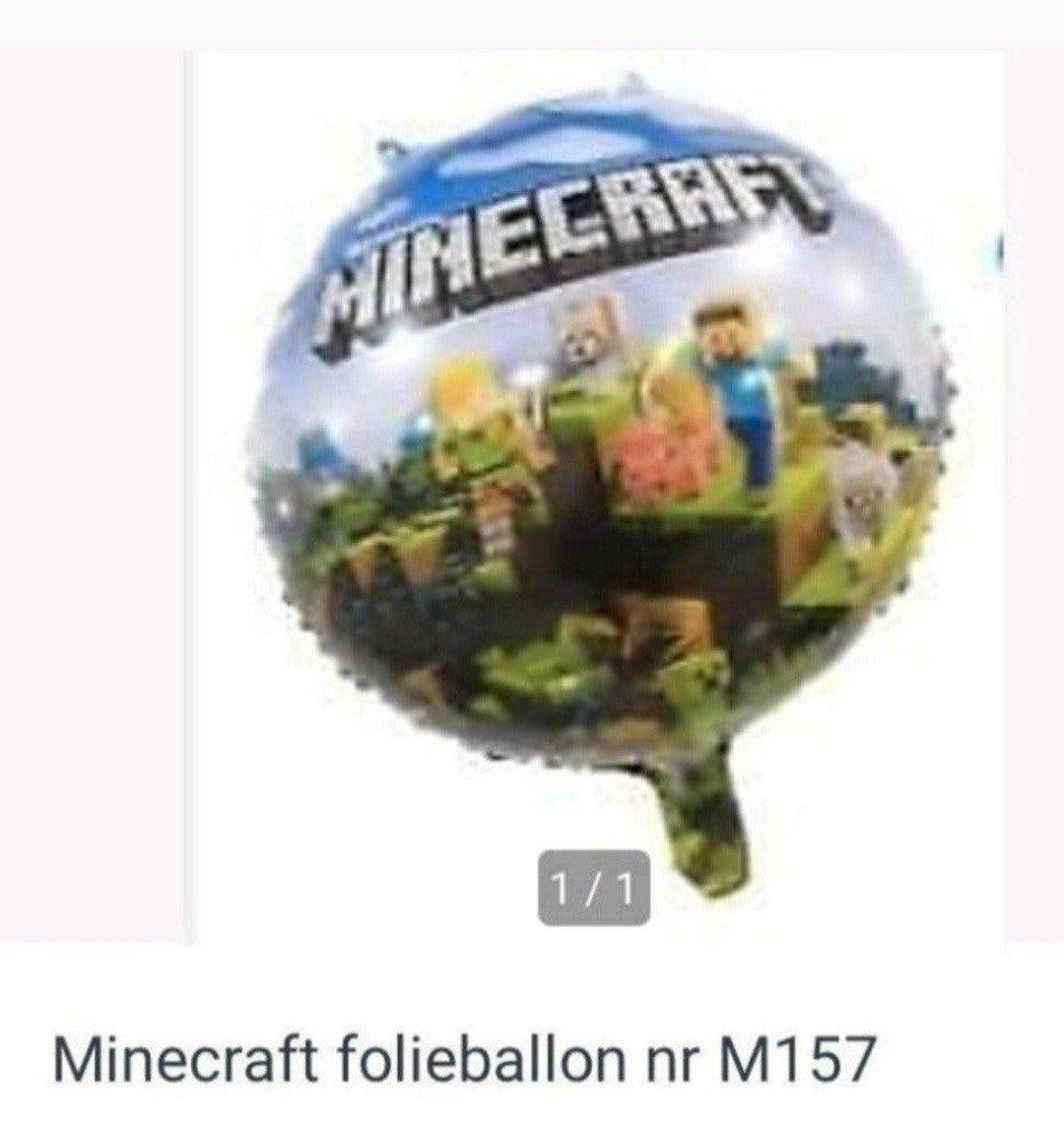 minecraft ballonnen set nr M157b, Ophalen of Verzenden, Nieuw, Versiering, Verjaardag