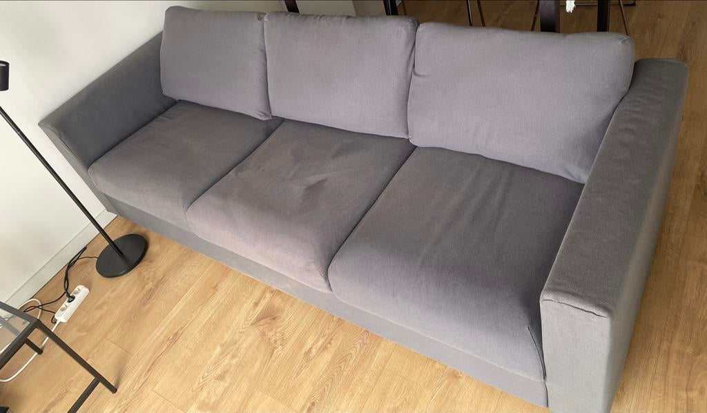 IKEA VIMLE 3-zitsbank grijs, Huis en Inrichting, Banken | Sofa's en Chaises Longues, Ophalen, Gebruikt, Driepersoons, 75 tot 100 cm