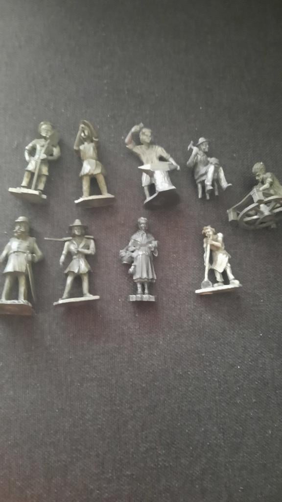 Tinnen werkpoppetjes plms 9cm, Ophalen