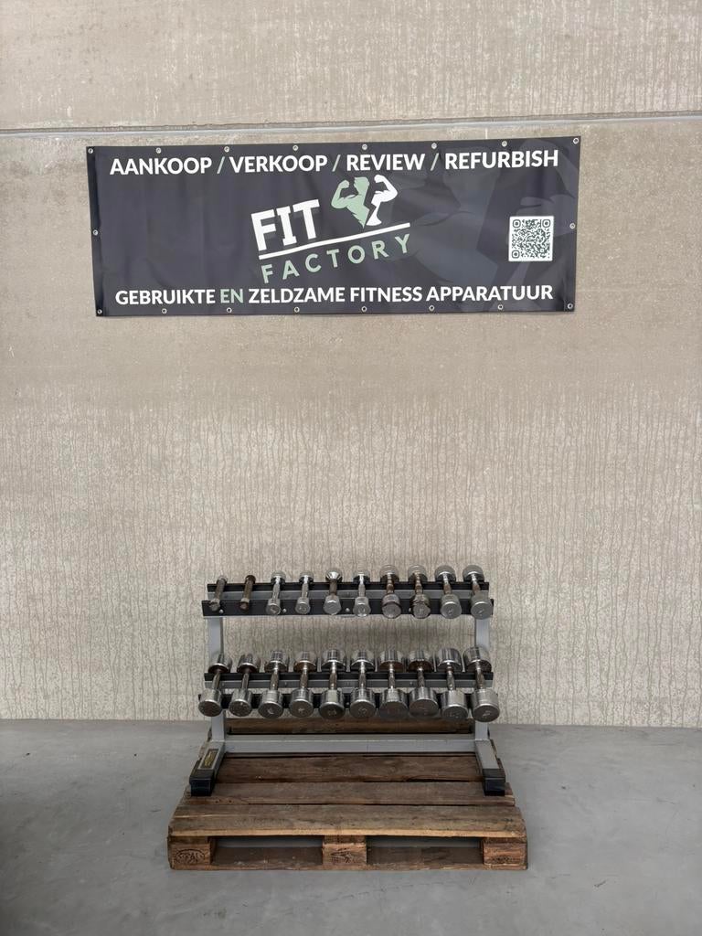 1-10kg Technogym dumbells, Sport en Fitness, Fitnessmaterialen, Ophalen of Verzenden, Zo goed als nieuw, Overige typen