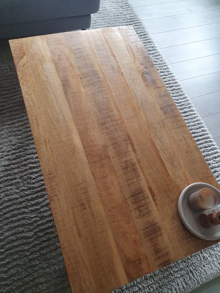 Salontafel mangohout, Ophalen, Overige materialen, Zo goed als nieuw, Industrieel