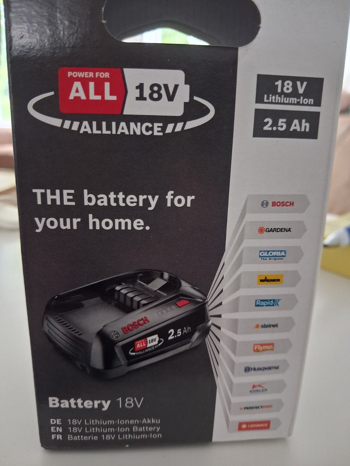 NIEUW: Bosch Power For All 18V 2.5 Ah Lithium-Ion Accu, Ophalen of Verzenden, Nieuw, Stopcontact
