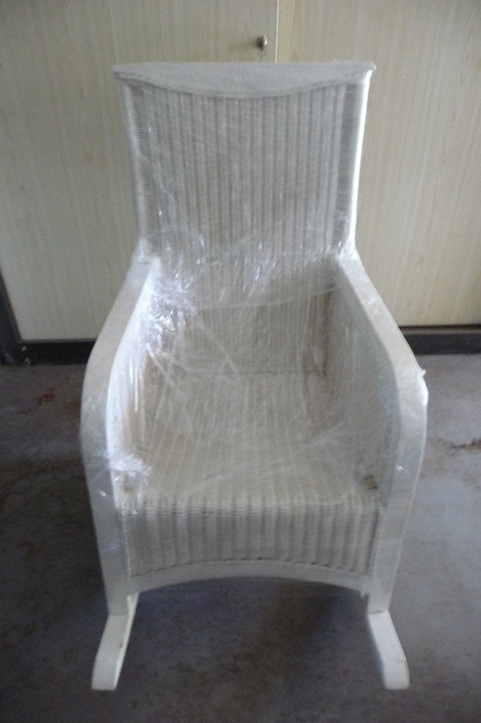 Witte schommelstoel, Ophalen, Gebruikt, Wit, Eén