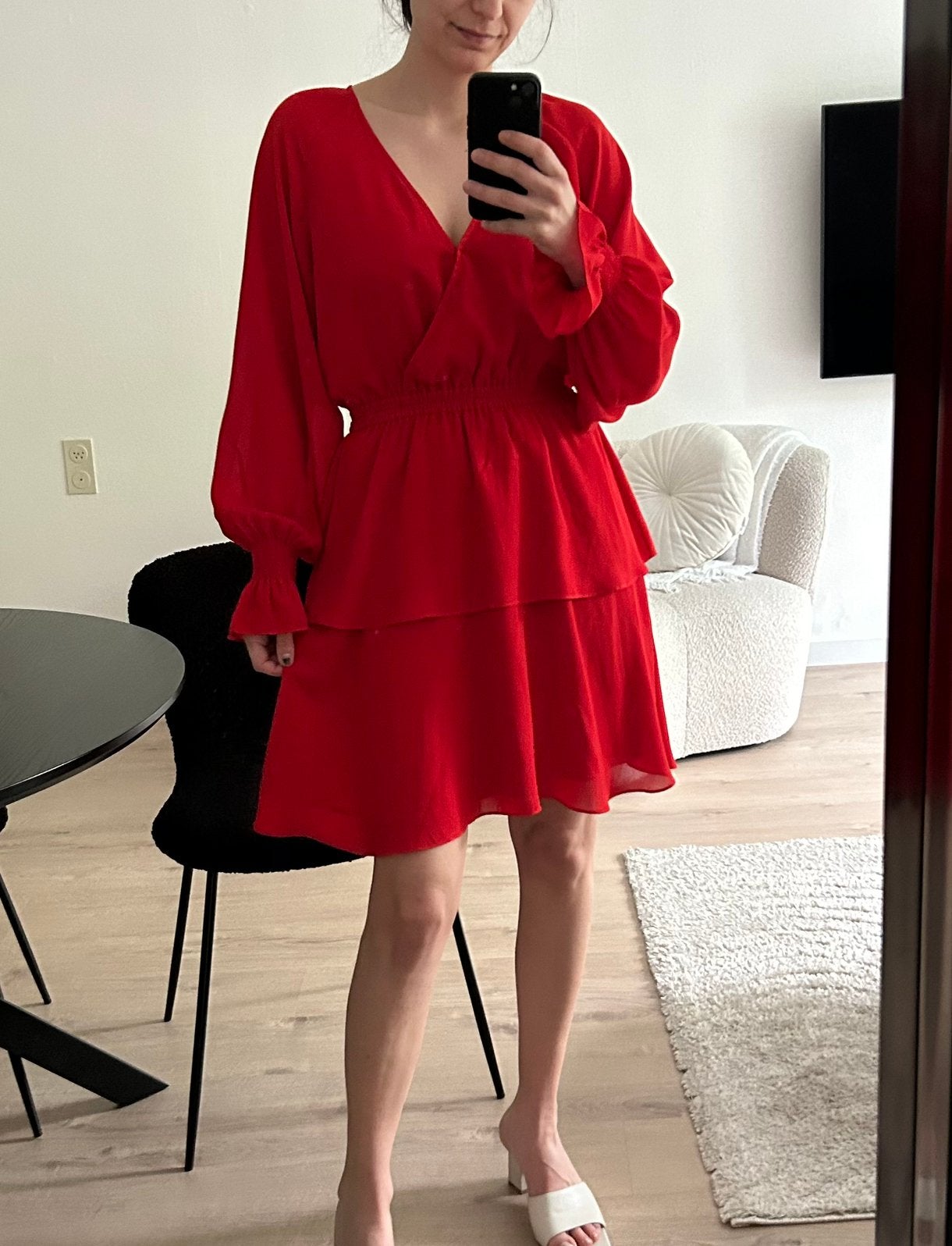 Designers Remix Lea Wrap Dress Rood 34 |1x Gedragen €NP 200+, Verzenden, Zo goed als nieuw, Maat 36 (S), Rood