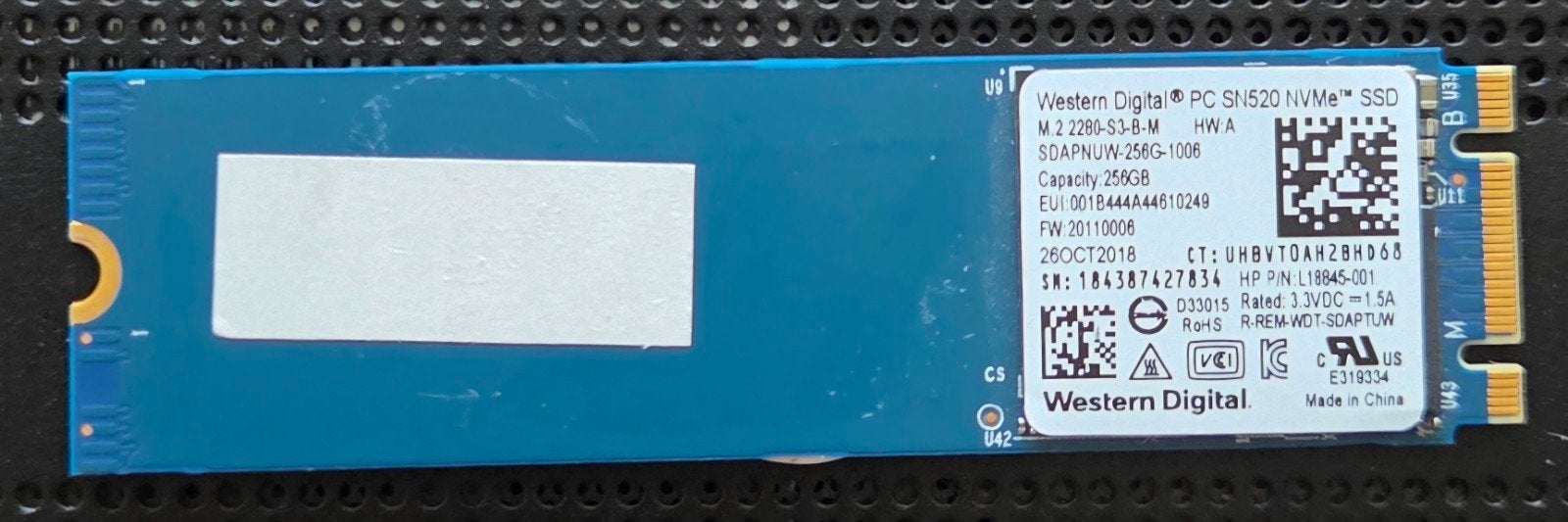 Western Digital PC SN520 NVMe SSD M.2 2280 256GB, Computers en Software, Harde schijven, Intern, WD Western Digital, Nvme, SSD