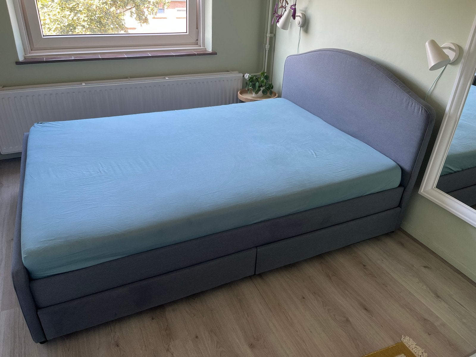IKEA Brimnes bed met opbergruimte, 140x200 cm, Ophalen, Gebruikt, Tweepersoons, 140 cm