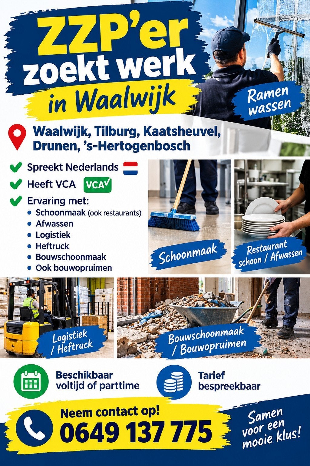 ik zoek opdracht, Overige uren, Vanaf 3 jaar