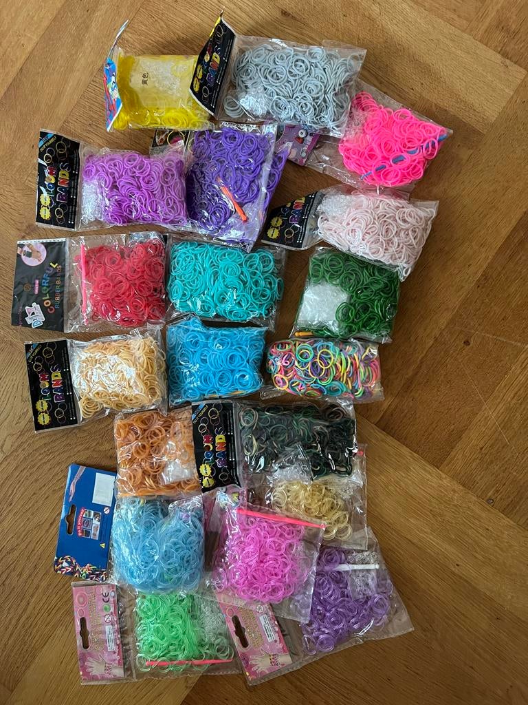 Grote partij nieuwe  Loom Bands elastiekjes, Hobby en Vrije tijd, Kralen en Sieraden maken, Ophalen of Verzenden, Zo goed als nieuw