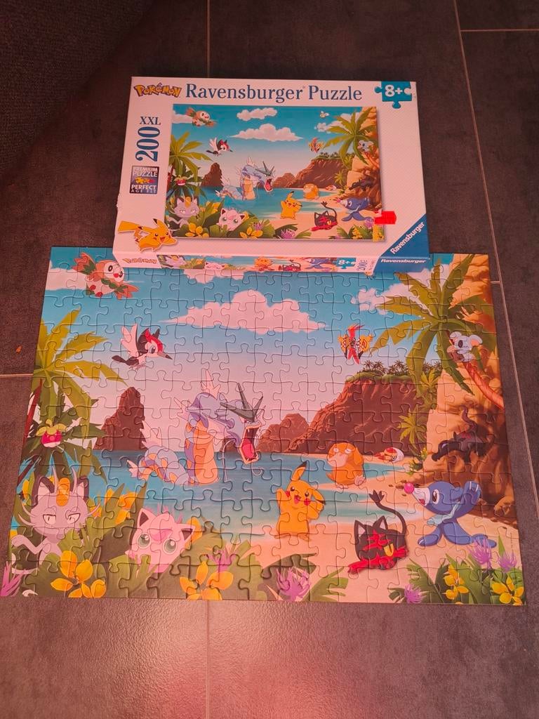Pokemon puzzel 200 stukjes, Ophalen of Verzenden, Minder dan 500 stukjes, Zo goed als nieuw, Legpuzzel