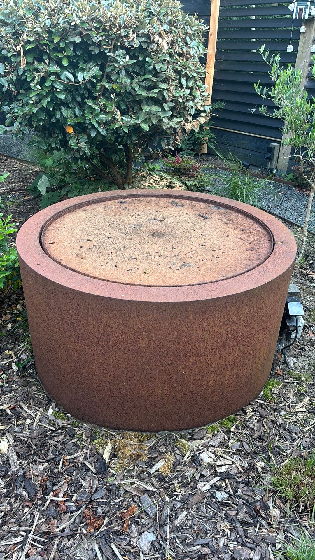 Cortenstaal fontein, Tuin en Terras, Ophalen, Gebruikt, Gietijzer, Fontein