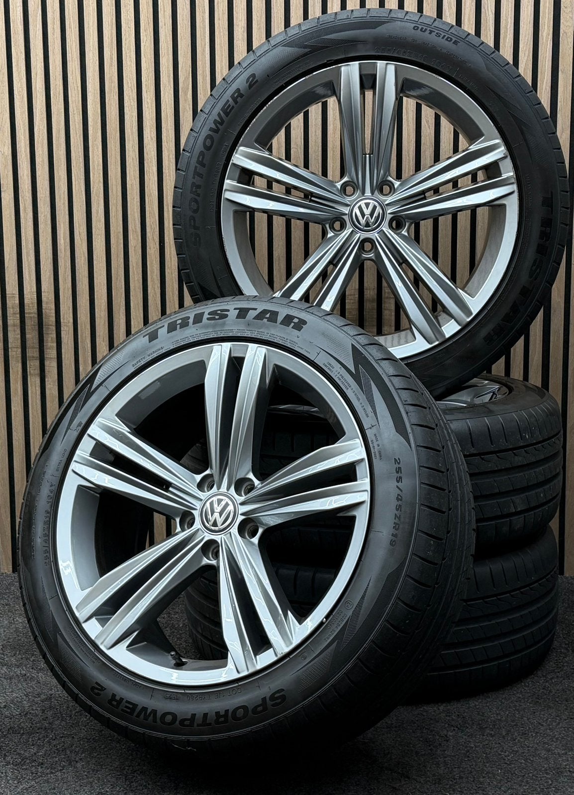 Originele 19 inch VW Tiguan 5N Sebring 5x112 ET38 255/45/19, 255 mm, ., Banden en Velgen, .