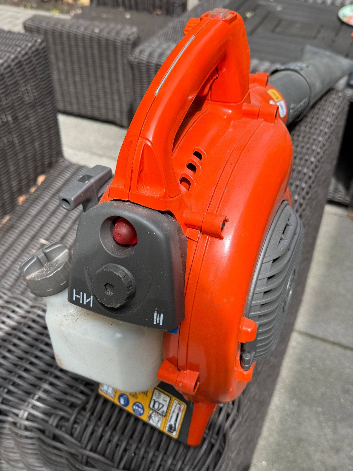 Husqvarna 125B Bladblazer - Benzine, Handgedragen, Tuin en Terras, Bladblazers, Ophalen, Gebruikt, Benzine, Handgedragen