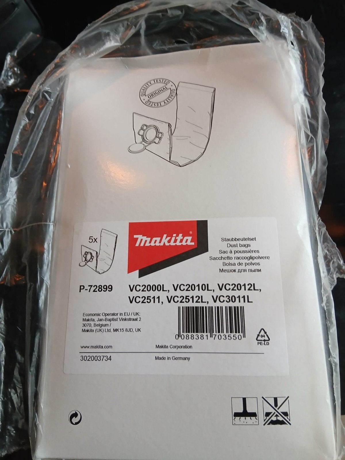 PARTIJ   Makita Stofzakken P-72899, Ophalen of Verzenden, Nieuw