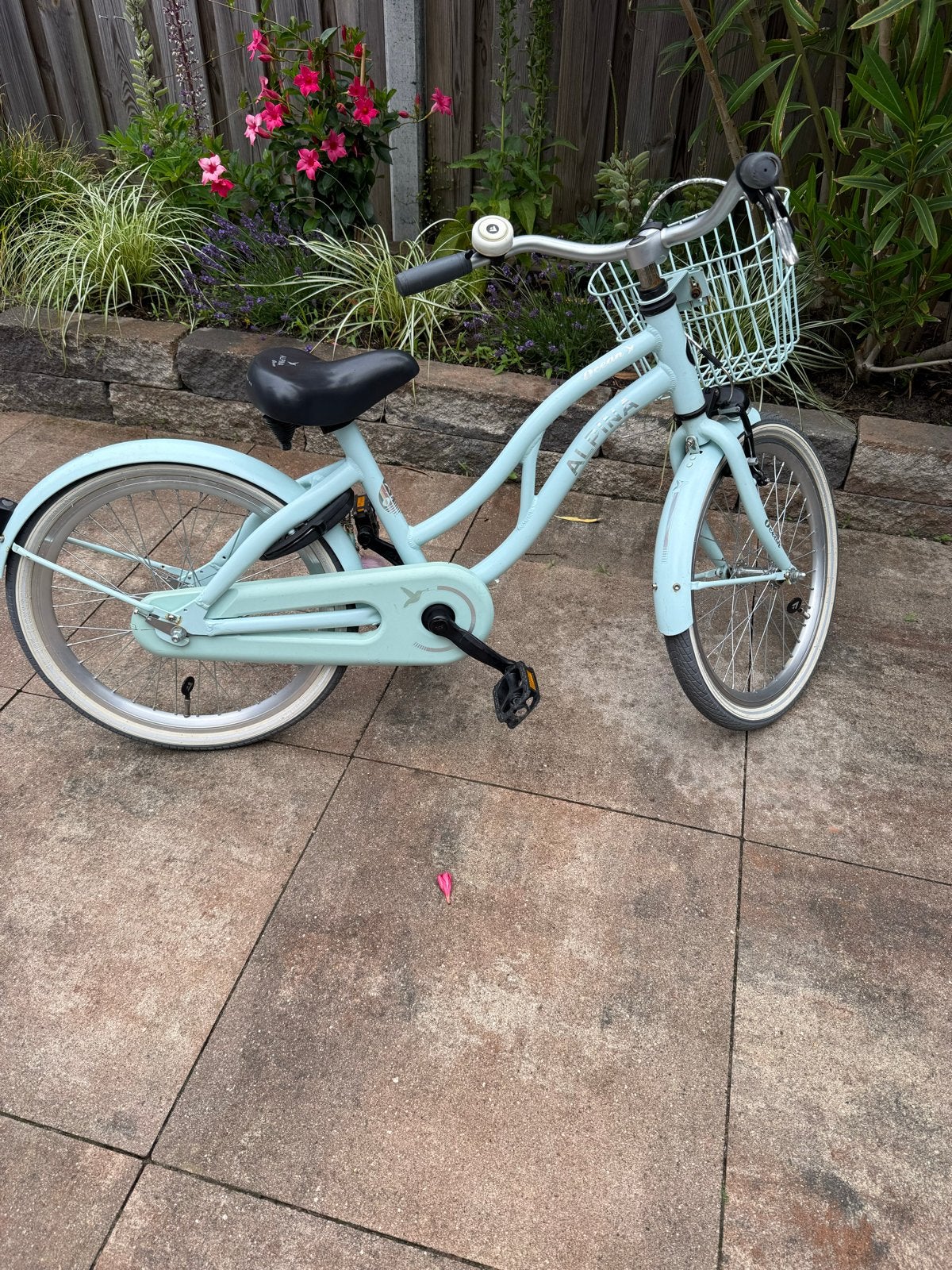 Alpina kinderfiets 20 inch met mandje, Fietsen en Brommers, Ophalen, Gebruikt, Terugtraprem, 16 tot 20 inch