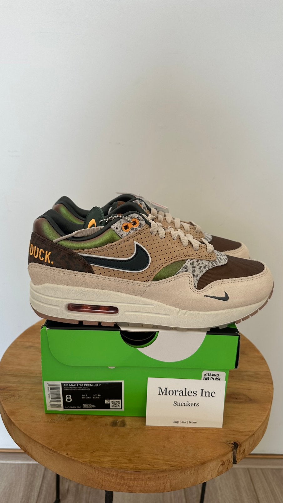 Nike Air Max 1 ‘87 PRM ‘University of Oregon’ (2024) EU 41, Kleding | Heren, Schoenen, Ophalen of Verzenden, Nieuw, Overige kleuren