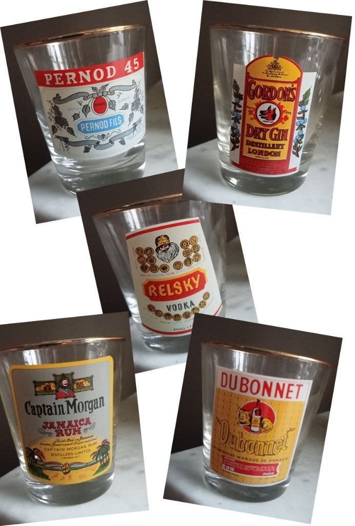 5 Vintage Borrelglazen, Ophalen of Verzenden, Zo goed als nieuw, Overige typen