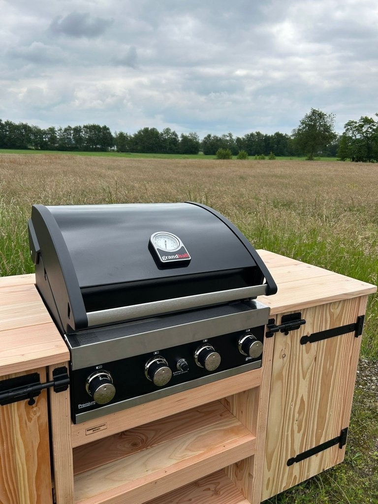 Buitenkeuken met Grandpro G4 gasbarbecue, Grandpro, Nieuw, Ophalen of Verzenden, Gas