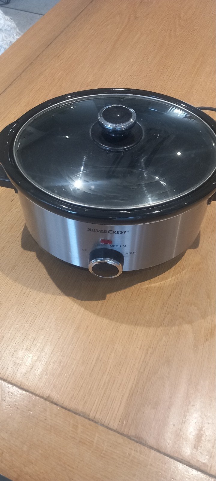 Silvercrest slowcooker klein zilver, Witgoed en Apparatuur, Slowcookers, Ophalen of Verzenden, Zo goed als nieuw