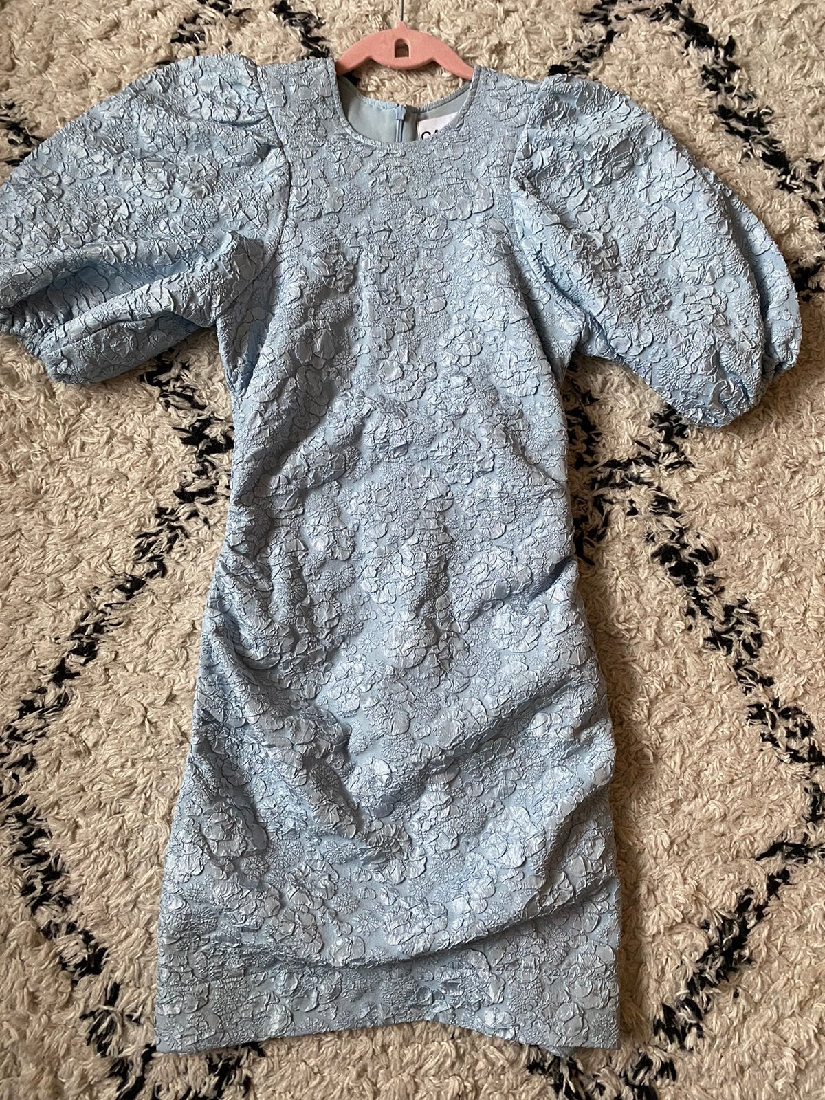 GANNI jurkje maat S, lichtblauw, perfect voor bruiloft, Blauw, Ophalen of Verzenden, Zo goed als nieuw, Maat 36 (S)