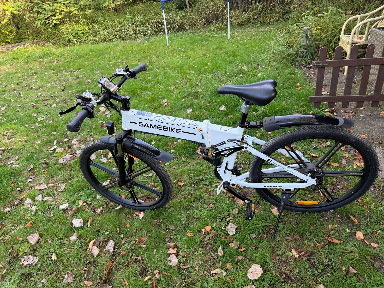 Samebike M-Nine opvouwbare elektrische fiets, Fietsen en Brommers, Zo goed als nieuw, 51 tot 55 cm, 50 km per accu of meer, Ophalen