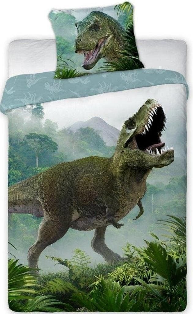Dinosaurus Dekbedovertrek 140 x 200 - T-Rex - Katoen, Nieuw, Wasbaar, Ophalen of Verzenden, Jongetje